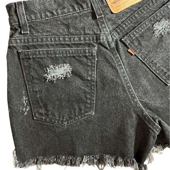 Levi’s vintage Jean shorts cut off black Orange tag size 7 - Picture 5 of 15
